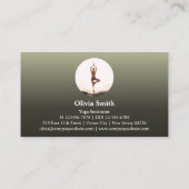 Berufliche braune Yogakarte mit Foto Treuekarte (Rückseite)