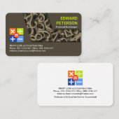 Berufliche braune Zahlen Finanzgestaltung Visitenkarte (Vorne/Hinten)