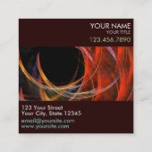 Berufliche Break the Circle Abstrakt Art Quadratische Visitenkarte (Rückseite)