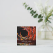 Berufliche Break the Circle Abstrakt Art Quadratische Visitenkarte (Stehend Vorderseite)