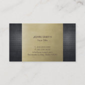 Berufliche Bronze-Metal-Monogramm Visitenkarte (Rückseite)