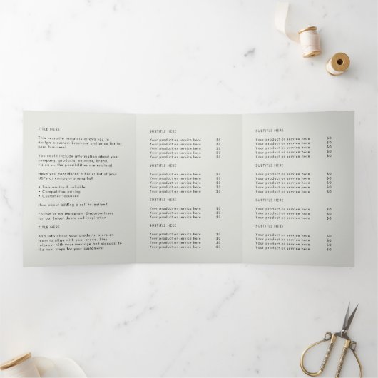 Berufliche Broschüre "Grau geflochten" (Innenseite)