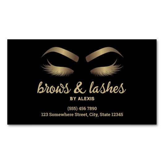 Berufliche Brow und Lash Magnetische Visitenkarte (Vorderseite)