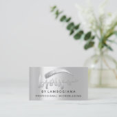 Berufliche Brows SilverGray Logo Social Media FB Visitenkarte (Stehend Vorderseite)
