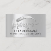 Berufliche Brows SilverGray Logo Social Media FB Visitenkarte (Vorderseite)