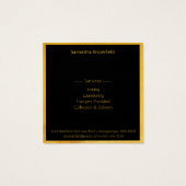 Berufliche Bügeldienste Black Gold Square (Rückseite)