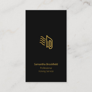 Berufliche Bügelservice Schwarzes Gold elegant Visitenkarte