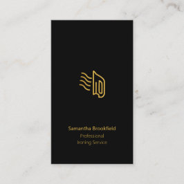 Berufliche Bügelservice Schwarzes Gold elegant Visitenkarte