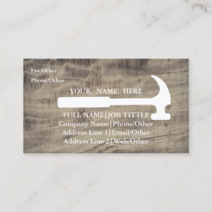 Berufliche Buildwerkzeuge für Tischlerwerkzeuge Visitenkarte