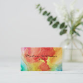 Berufliche bunte einzigartige Künstler Visitenkarte (Stehend Vorderseite)