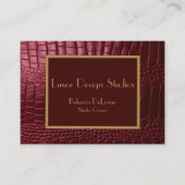 Berufliche Burgundy-Imitate Krokodile nach Maß Visitenkarte (Vorderseite)