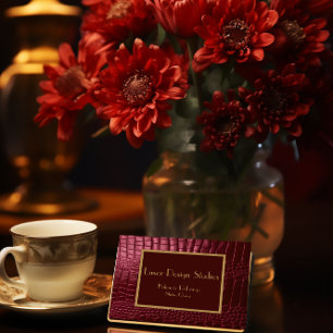 Berufliche Burgundy-Imitate Krokodile nach Maß Visitenkarte