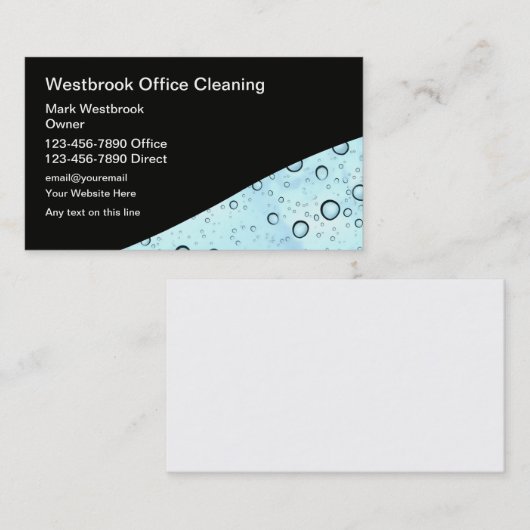 Berufliche Büroreinigung Visitenkarten Visitenkarte (Vorne/Hinten)