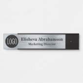 Berufliche Bürotür-Signatur SIlver-Namensplatte Türschild (Vorderseite )
