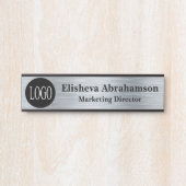 Berufliche Bürotür-Signatur SIlver-Namensplatte Türschild (Vorderseite )