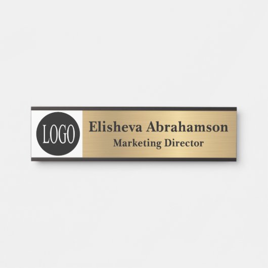 Berufliche Bürotür-Zeichen Gold-Namensplatte Türschild (Vorderseite )