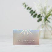 Berufliche Business Card Gold Star Visitenkarte (Stehend Vorderseite)