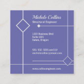 Berufliche Business Card Quadratische Visitenkarte (Rückseite)