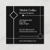 Berufliche Business Card Quadratische Visitenkarte (Rückseite)