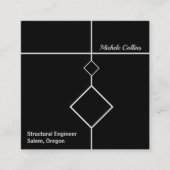 Berufliche Business Card Quadratische Visitenkarte (Vorderseite)