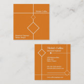 Berufliche Business Card Quadratische Visitenkarte (Vorne/Hinten)