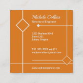 Berufliche Business Card Quadratische Visitenkarte (Rückseite)