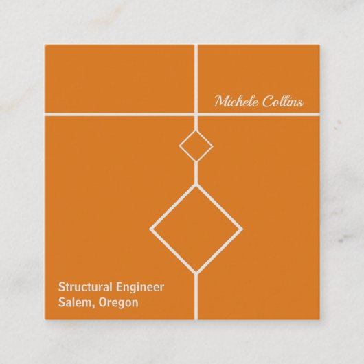 Berufliche Business Card Quadratische Visitenkarte (Vorderseite)