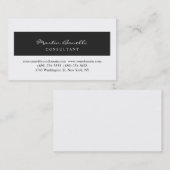 Berufliche Business Card Schwarz/Weiß Visitenkarte (Vorne/Hinten)