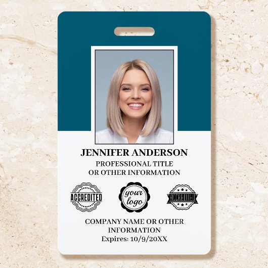 Berufliche Business Employee ID Security Aquamarin Ausweis