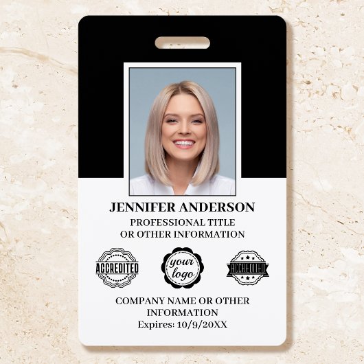 Berufliche Business Employee ID Security Black Ausweis