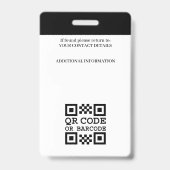 Berufliche Business Employee ID Security Black Ausweis (Rückseite)