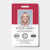 Berufliche Business Employee ID Security Red Ausweis (Vorderseite)