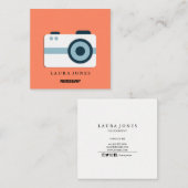 Berufliche Camera Lens Sucher Fotografie Quadratische Visitenkarte (Vorne/Hinten)