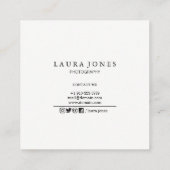 Berufliche Camera Lens Sucher Fotografie Quadratische Visitenkarte (Rückseite)