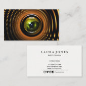 Berufliche Camera Lens Sucher Fotografie Visitenkarte (Vorne/Hinten)