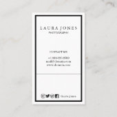 Berufliche Camera Lens Sucher Fotografie Visitenkarte (Rückseite)