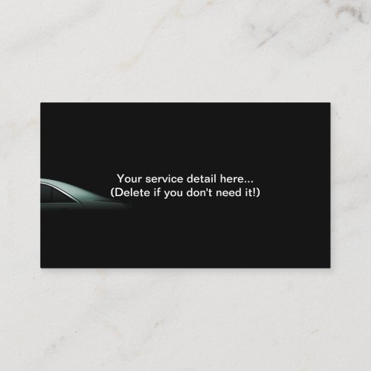 Berufliche Car & Van Hire-Visitenkarte Visitenkarte (Rückseite)