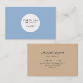 Berufliche Carolina Blue Business Card Visitenkarte (Vorne/Hinten)