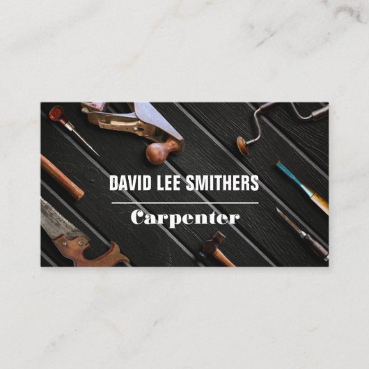 Berufliche Carpenter-/Carpentry-Werkzeuge Visitenkarte (Vorderseite)