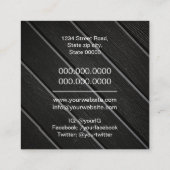 Berufliche Carrier-Tools Quadratische Visitenkarte (Rückseite)