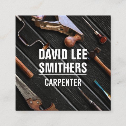 Berufliche Carrier-Tools Quadratische Visitenkarte (Vorderseite)