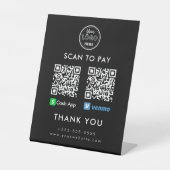 Berufliche Cash App Venmo QR-Code Scan zu bezahlen Sockelschild (Vorderseite)