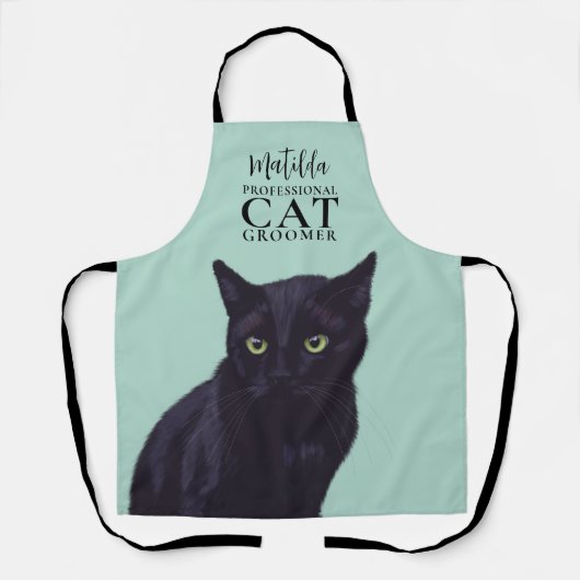 Berufliche Cat Groomer Personalisierte Schürze (Vorderseite)