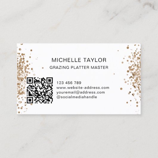 Berufliche Charcuterie Catering Weidebrett Visitenkarte (Rückseite)