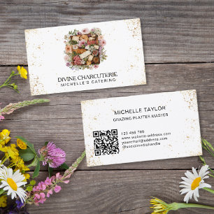 Berufliche Charcuterie Catering Weidebrett Visitenkarte