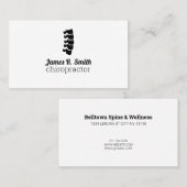 Berufliche Chiropractic Clinic Business Card Visitenkarte (Vorne/Hinten)