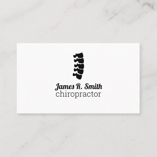 Berufliche Chiropractic Clinic Business Card Visitenkarte (Vorderseite)