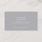 Berufliche Chiropraktik Visitenkarte (Rückseite)