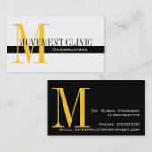 Berufliche Chiropraktikkarten gelb Visitenkarte (Vorne/Hinten)