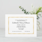 Berufliche Cocktails und Abendessen aus dem Gold B Einladung (Stehend Vorderseite)